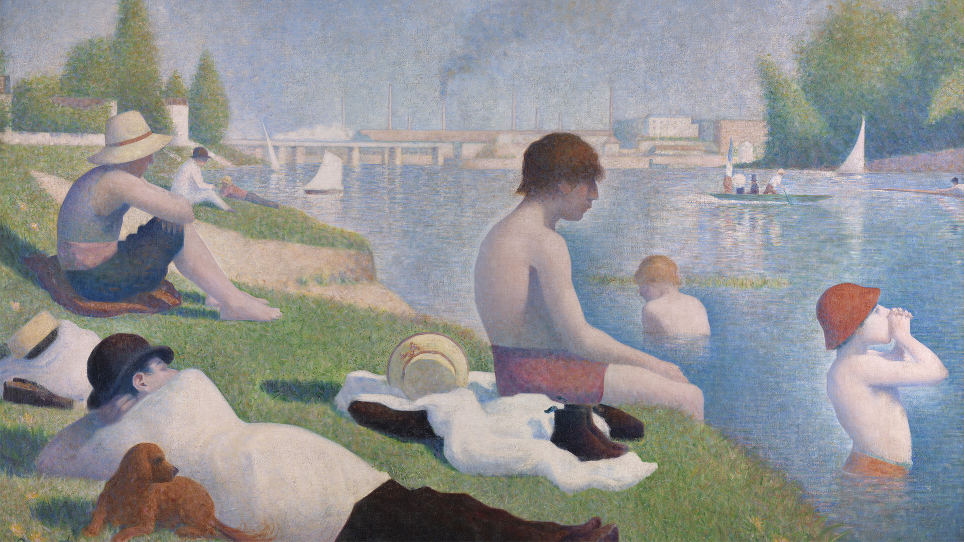 NG3908 - Georges Seurat. Bathers at Asnières. 1884. © The National Gallery, London 